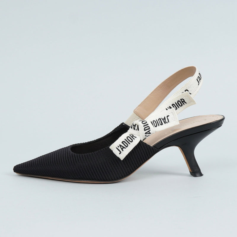 ディオール J'Adior スリングバックパンプス ブラック 37 1/2 D / 24.0cm〜24.5cm - NEWSED