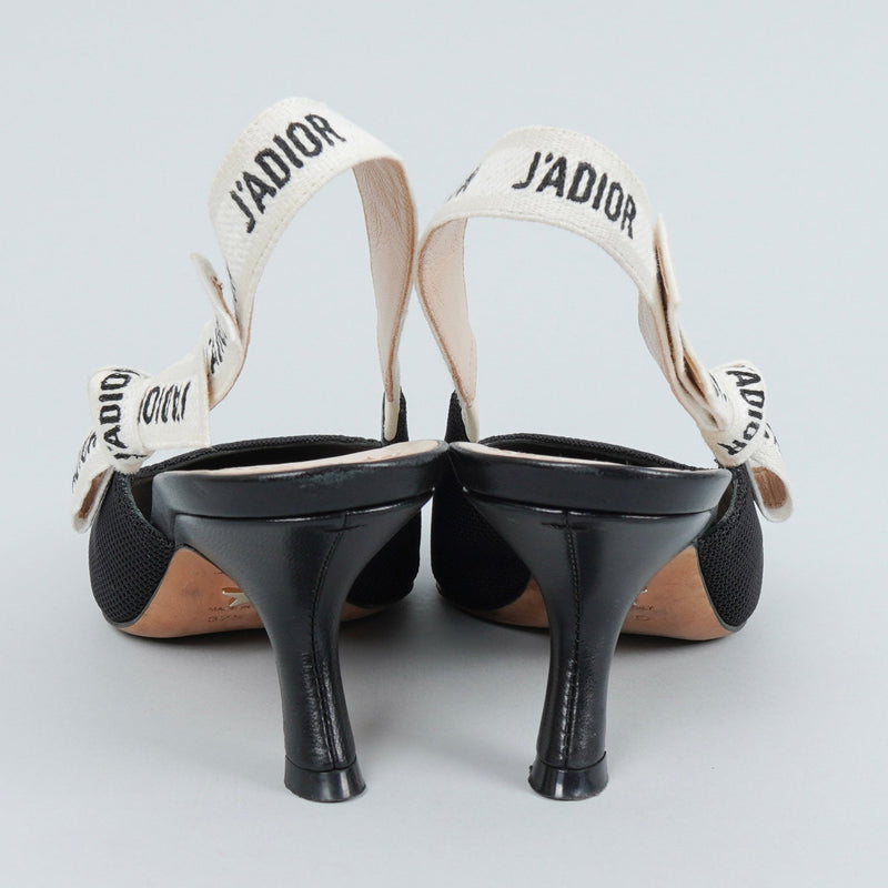 ディオール J'Adior スリングバックパンプス ブラック 37 1/2 D / 24.0cm〜24.5cm - NEWSED
