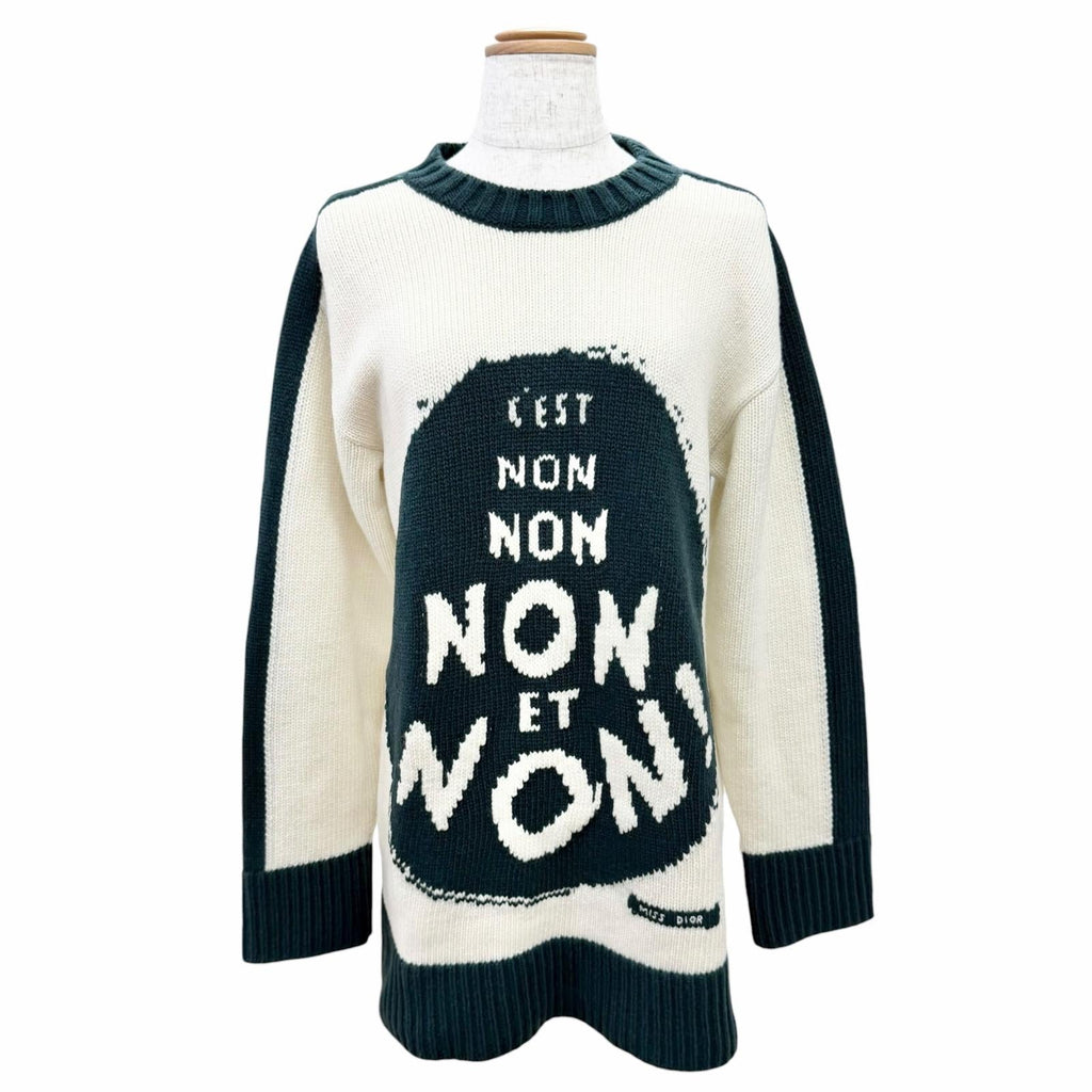 クリスチャンディオール JADIOR8 NON NON NON ET NON ニット ダークグリーン IT 38 レディース