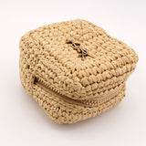 Jamie Cassandra Logo Raffia Mini Pouch - NEWSED