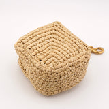 Jamie Cassandra Logo Raffia Mini Pouch - NEWSED