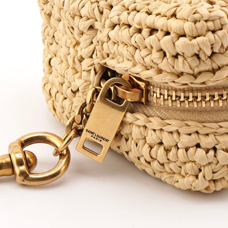Jamie Cassandra Logo Raffia Mini Pouch - NEWSED
