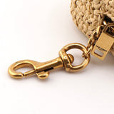 Jamie Cassandra Logo Raffia Mini Pouch - NEWSED
