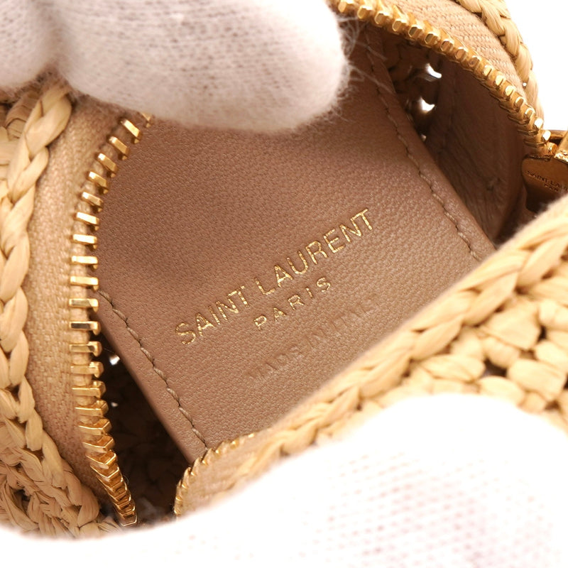 Jamie Cassandra Logo Raffia Mini Pouch - NEWSED