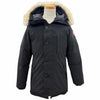 カナダグース Jasper Parka ジャスパー パーカ ロゴワッペン・ファー付き フーデッド ダブルジップアップ ダウンジャケット ブラック S メンズ