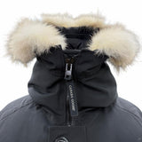 カナダグース Jasper Parka ジャスパー パーカ ロゴワッペン・ファー付き フーデッド ダブルジップアップ ダウンジャケット ブラック S メンズ - NEWSED