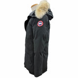 カナダグース Jasper Parka ジャスパー パーカ ロゴワッペン・ファー付き フーデッド ダブルジップアップ ダウンジャケット ブラック S メンズ - NEWSED