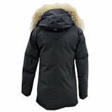 カナダグース Jasper Parka ジャスパー パーカ ロゴワッペン・ファー付き フーデッド ダブルジップアップ ダウンジャケット ブラック S メンズ - NEWSED