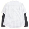 ヴィエン JERSEY SLEEVES SHIRT ストライプ柄 ドッキングデザイン 長袖シャツ ブルー M メンズ