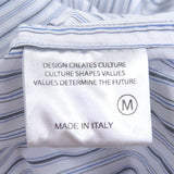 ヴィエン JERSEY SLEEVES SHIRT ストライプ柄 ドッキングデザイン 長袖シャツ ブルー M メンズ - NEWSED