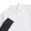 ヴィエン JERSEY SLEEVES SHIRT ストライプ柄 ドッキングデザイン 長袖シャツ ブルー M メンズ