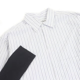 ヴィエン JERSEY SLEEVES SHIRT ストライプ柄 ドッキングデザイン 長袖シャツ ブルー M メンズ - NEWSED