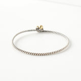 ティファニー ラブノット ロープモチーフ K18 × SV925 バングル ブレスレット シルバー / ゴールド - NEWSED