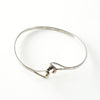 ティファニー フック&アイ ハート K18 × SV925 バングル ブレスレット シルバー / ゴールド