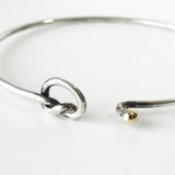 ティファニー ラブノット K18 × SV925 バングル ブレスレット シルバー - NEWSED