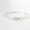 ティファニー ラブノット K18 × SV925 バングル ブレスレット シルバー