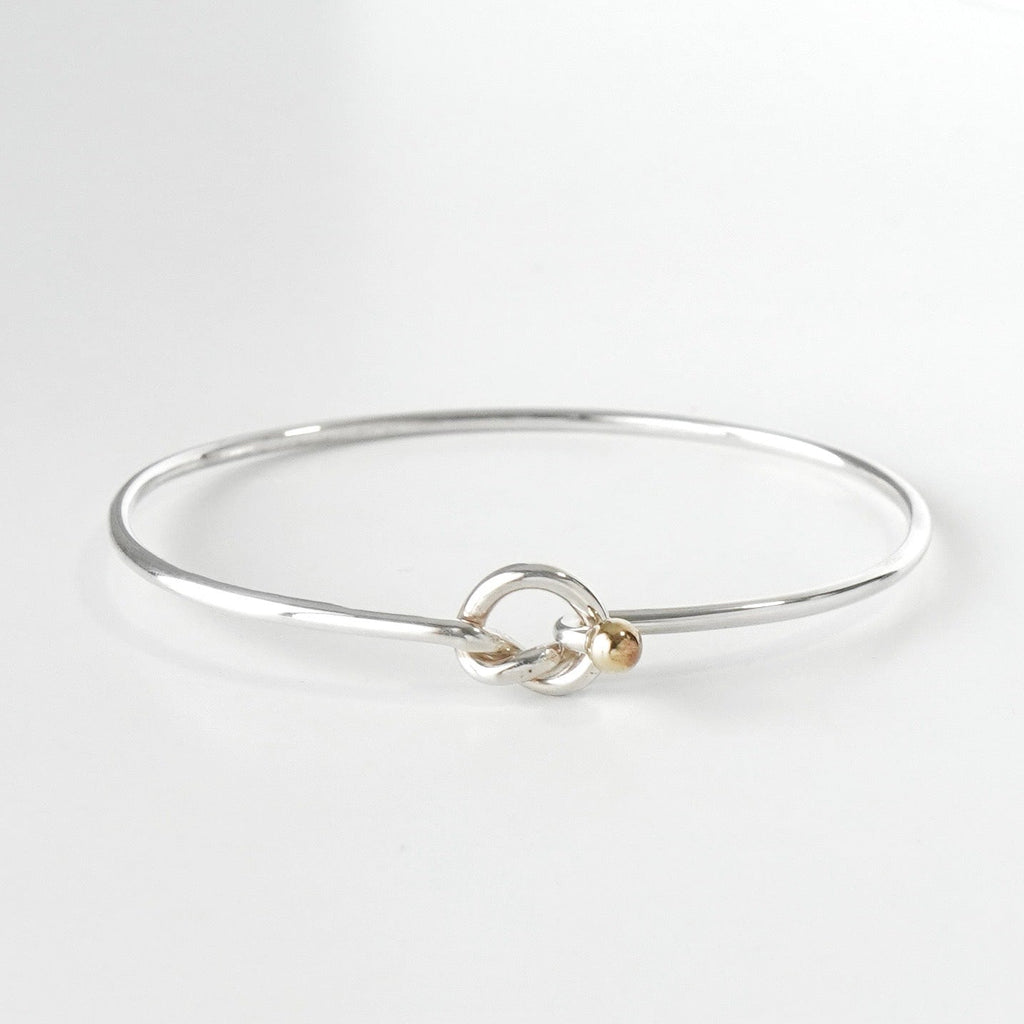 Tiffany ティファニー　ラブノット　K18/SV925 ブレスレット ティファニー ラブノット K18 × SV925 バングル ブレスレット