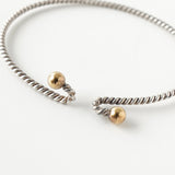 ティファニー ラブノット ロープモチーフ K18 × SV925 バングル ブレスレット シルバー / ゴールド - NEWSED