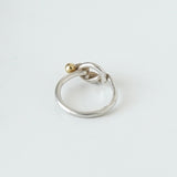 ティファニー ラブノット K18 × SV925 指輪 リング ゴールド 750 18金 シルバー 14号 - NEWSED