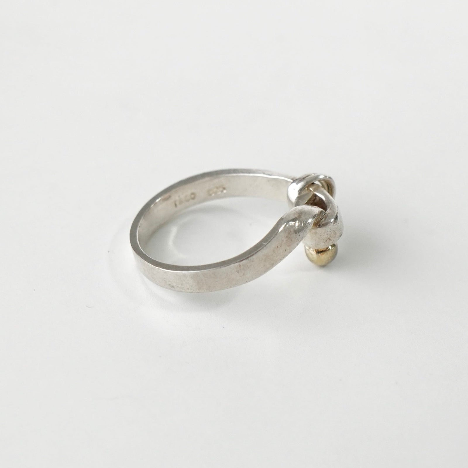 ティファニー フック&アイ K18 × SV925 指輪 リング ゴールド 750 18金