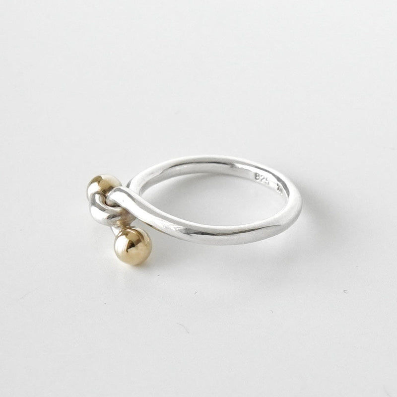 ティファニー フック&アイ K18 × SV925 指輪 リング ゴールド 750 18金