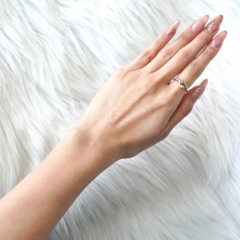 ティファニー フック&アイ K18 × SV925 指輪 リング ゴールド 750 18金