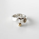 ティファニー フック&アイ K18 × SV925 指輪 リング ゴールド 750 18金 シルバー 8号 - NEWSED