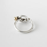 ティファニー ラブノット K18 × SV925 指輪 リング ゴールド 750 18金 シルバー 9号 - NEWSED