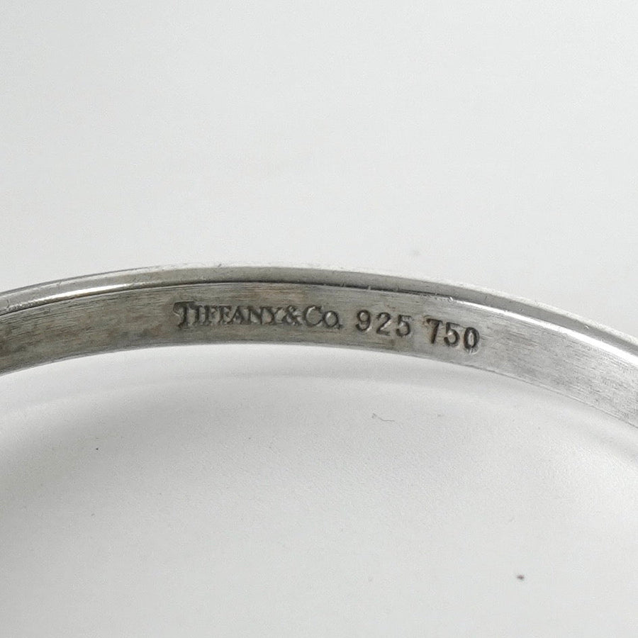 ティファニー フック＆アイ K18 × SV925 バングル ブレスレット コンビ