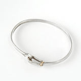 ティファニー フック＆アイ K18 × SV925 バングル ブレスレット コンビ