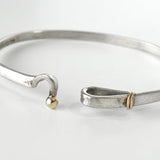 ティファニー フック＆アイ K18 × SV925 バングル ブレスレット コンビ 750 18金 シルバー925 - NEWSED