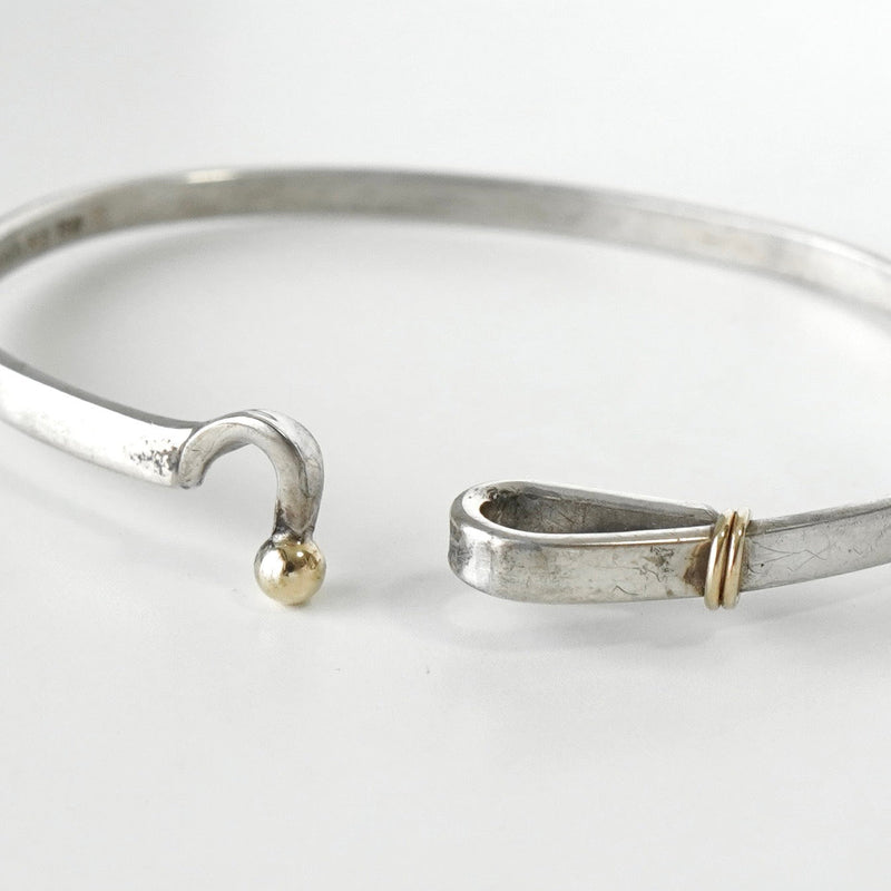 ティファニー フック＆アイ K18 × SV925 バングル ブレスレット コンビ