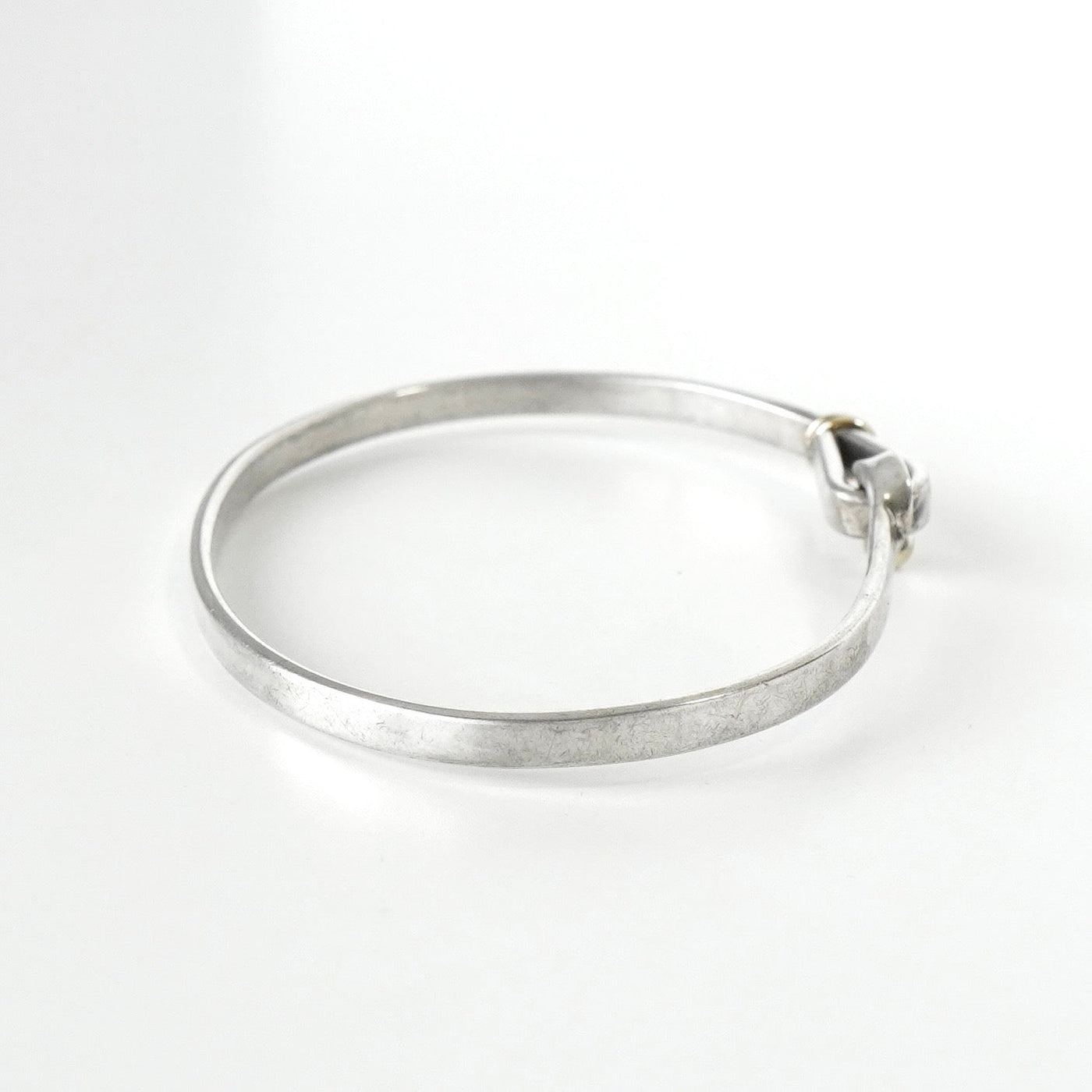 ティファニー フック＆アイ K18 × SV925 バングル ブレスレット コンビ