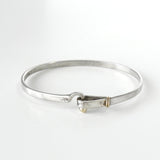 ティファニー フック＆アイ K18 × SV925 バングル ブレスレット コンビ 750 18金 シルバー925 - NEWSED