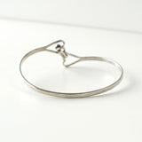 ティファニー フック&アイ ハート K18 × SV925 バングル ブレスレット シルバー / ゴールド - NEWSED