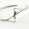 ティファニー フック&アイ ハート K18 × SV925 バングル ブレスレット シルバー / ゴールド