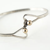 ティファニー フック&アイ ハート K18 × SV925 バングル ブレスレット シルバー / ゴールド - NEWSED