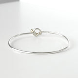 ティファニー ラブノット K18 × SV925 バングル ブレスレット シルバー - NEWSED