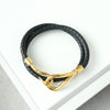 エルメス レザー ジャンボ チョーカー ブレスレット ブラック