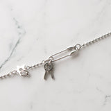 Key Motif Chain Silver Bracelet - NEWSED