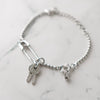 Key Motif Chain Silver Bracelet