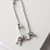 Key Motif Chain Silver Bracelet - NEWSED