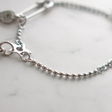 Key Motif Chain Silver Bracelet - NEWSED