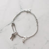 Key Motif Chain Silver Bracelet