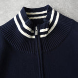 KITH Big Letter New York Full Zip Sweater レーター ニューヨーク フルジップ ニット ネイビー - NEWSED