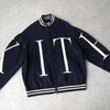KITH Big Letter New York Full Zip Sweater レーター ニューヨーク フルジップ ニット ネイビー