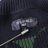 KITH Big Letter New York Full Zip Sweater レーター ニューヨーク フルジップ ニット ネイビー - NEWSED