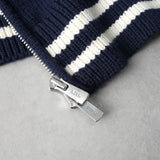 KITH Big Letter New York Full Zip Sweater レーター ニューヨーク フルジップ ニット ネイビー - NEWSED
