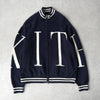 KITH Big Letter New York Full Zip Sweater レーター ニューヨーク フルジップ ニット ネイビー
