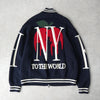 KITH Big Letter New York Full Zip Sweater レーター ニューヨーク フルジップ ニット ネイビー